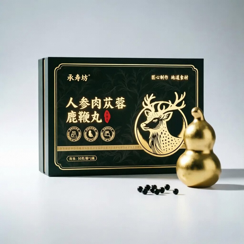 承寿堂东北特产人参肉苁蓉鹿鞭丸中老年滋补养肾典藏精品补肾枸杞参茸血 吉林鹿场【5盒】后顾无忧 一盒40天用量