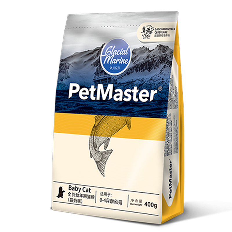 查询佩玛思特PetMaster宠物猫粮冰川鳕鱼&沙丁鱼奶糕400g100000761479历史价格