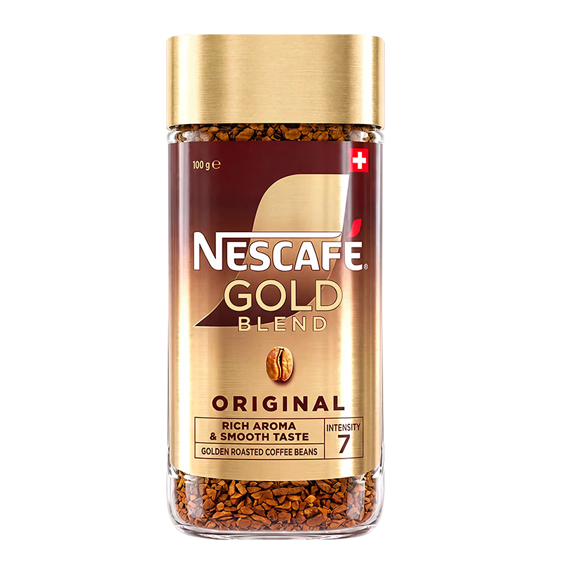 雀巢（Nestle）瑞士金牌冻干黑咖进口冲泡后*0糖低卡*燃减健身原味100g