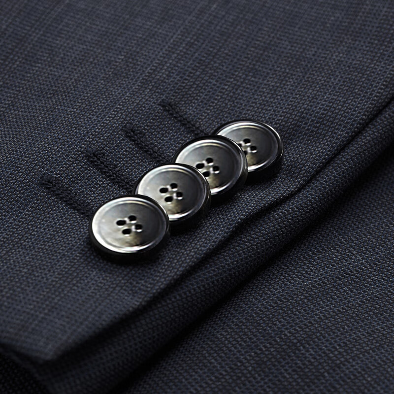 MAYOR男装 秋季进口130支羊毛面料经典半毛衬商务西服 蓝色 175A （175/96A）