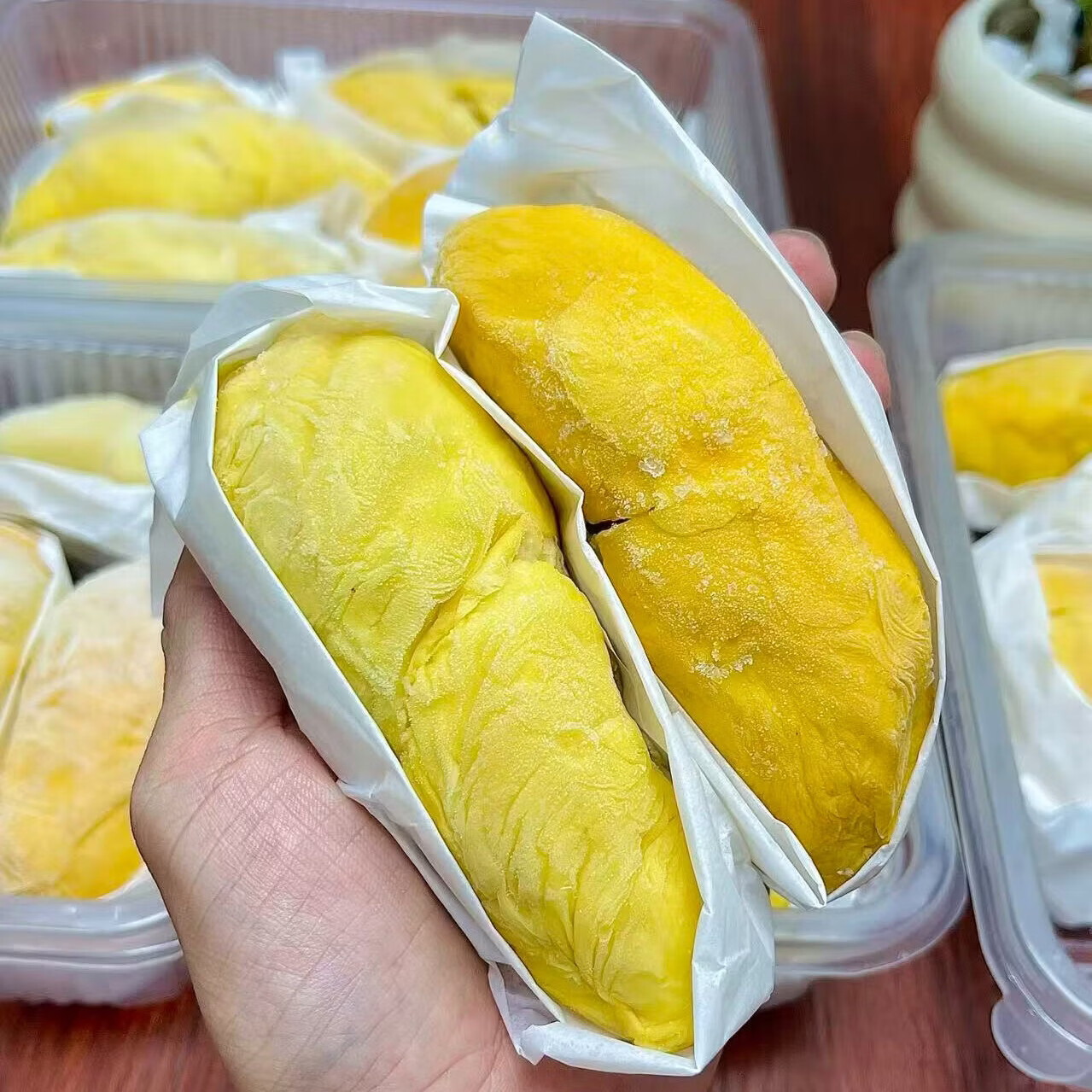 佳果季液氮榴莲盲盒拼盘马来西亚冷冻榴莲品种随机发 300g*2盒(礼盒装,2-3个品种随机发)