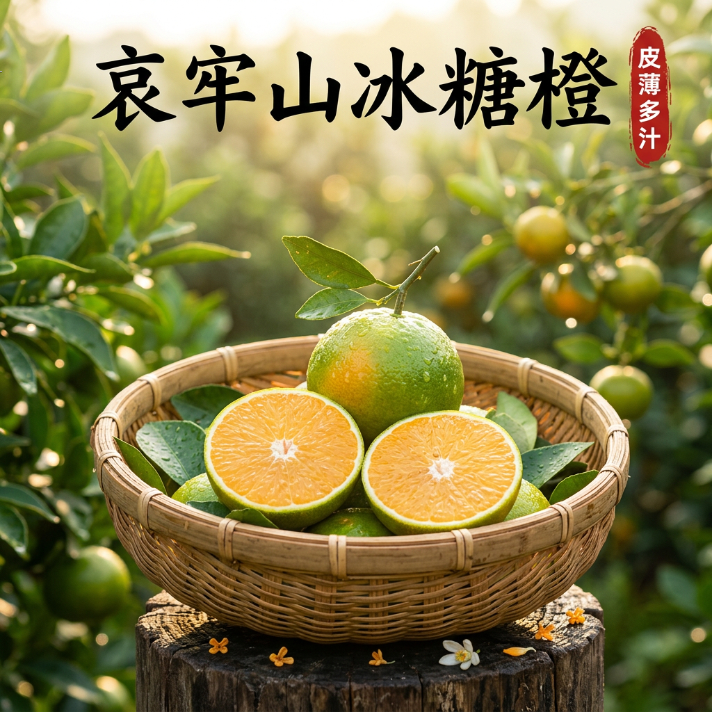 农初选正宗云南哀牢山冰糖橙新鲜甜橙子 现摘当季新鲜水果手剥橙子整箱 【5斤大果】65mm-70mm
