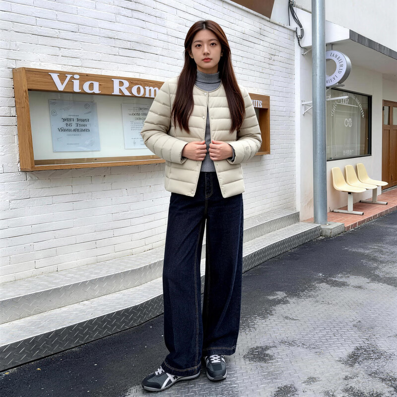 雪中飞女式轻薄羽绒服26新款可内搭可外穿居家休闲百搭舒适通勤保暖 杏驼色|7454 M 165/88A
