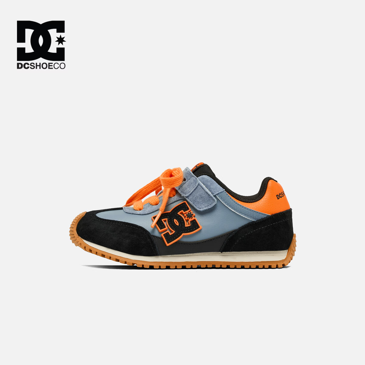 DCSHOES CAS Prince童鞋儿童休闲鞋2026新款中大童运动鞋百搭潮流板鞋9 雾蓝橙 37 码 适合脚长(228-232mm)