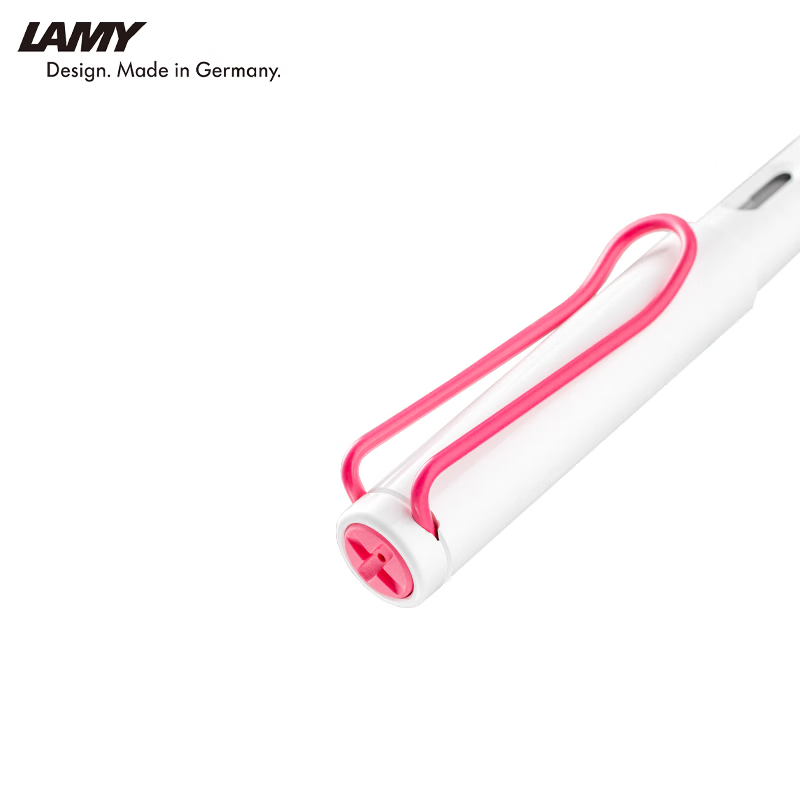 LAMY凌美【新品福利】狩猎系列白色亮杆粉夹蓝夹墨水笔 教师节送礼双十一好物 大学生文具企业团购定制 白色亮杆粉夹墨水笔 EF