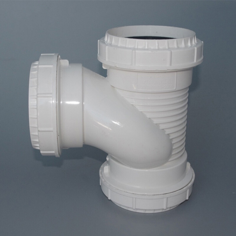 德骊嘉pvc排水管件配件 消音管件 pvc消音三通排水管材 75 110 75消音