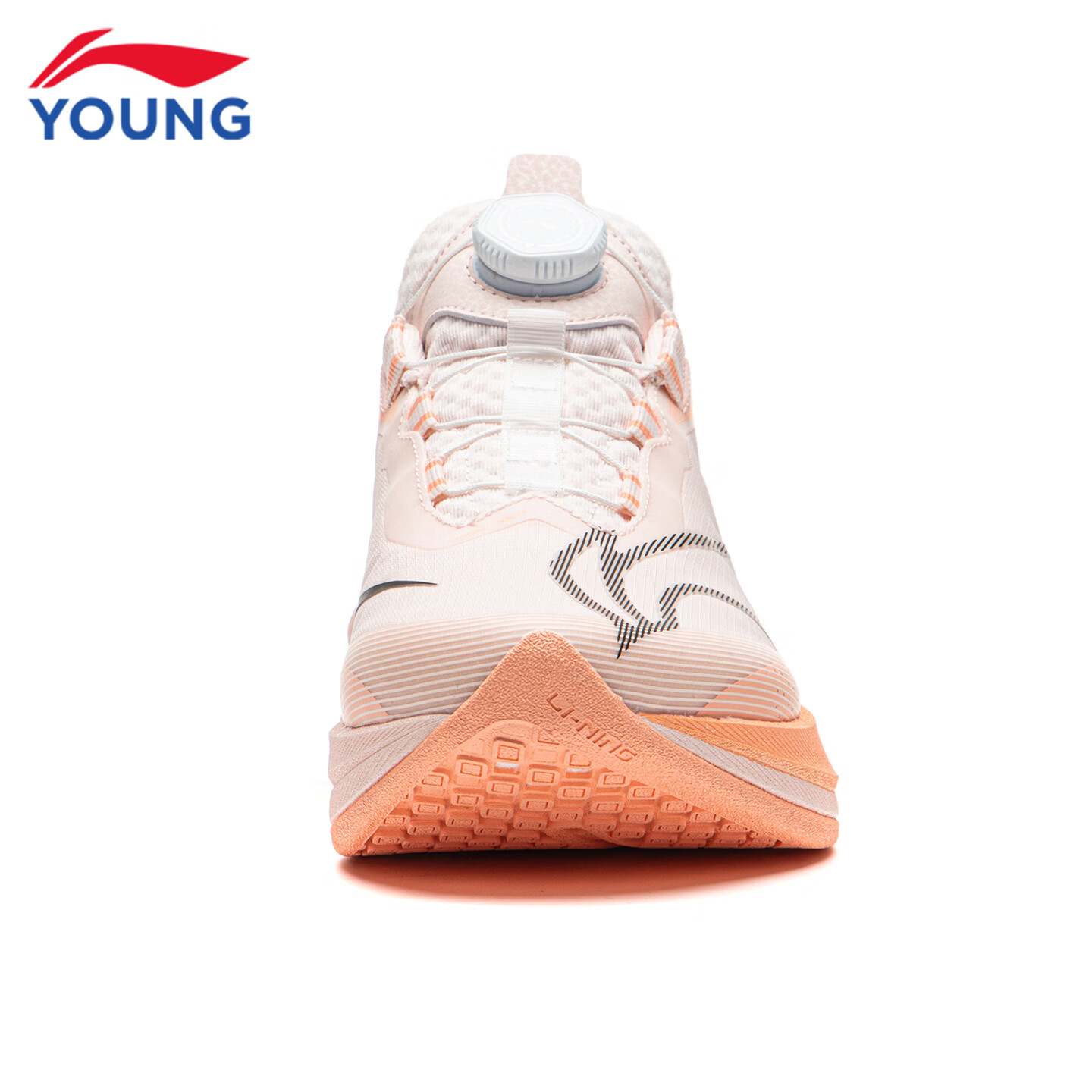 李宁(LI-NING)儿童跑步鞋2026秋冬新款赤兔9PRO男女大童䨻丝轻量高回弹跑鞋 奶昔粉/仙桃粉46-4 赤兔9 PRO 36