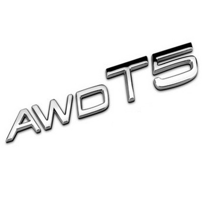 沃尔沃车标AWD T5 T6后标志 S60L XC60 V40 XC90改装尾标 贴标 T5+AWD标 京东折扣/优惠券
