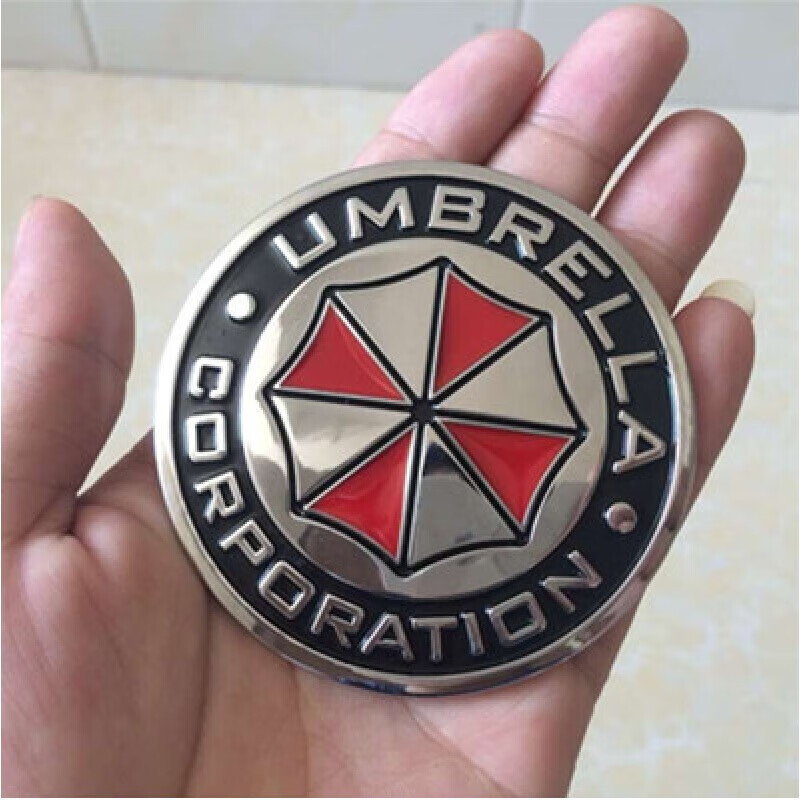 车门贴纸叶子板标志装饰车标个性改装金属车身划痕贴 保护伞(加厚款)