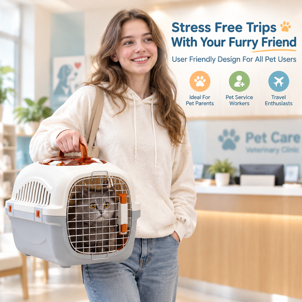 宠物外带航空箱小猫外出便携手提带天窗猫笼子狗笼子 曜岩黑【50*32*33CM】单门无天窗 赠尿垫隔板+水碗+工具包
