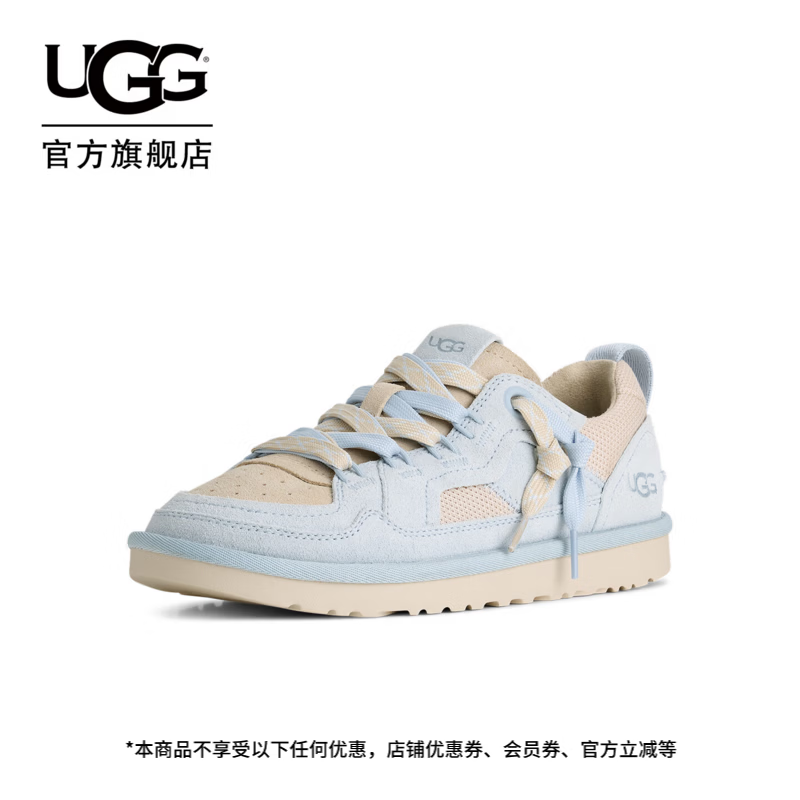 UGG春季新款女士平底纯色圆头系带低帮梅尔休闲鞋明星同款1175301 SYBLS | 天空蓝/海盐色 38.5 建议正码正拍