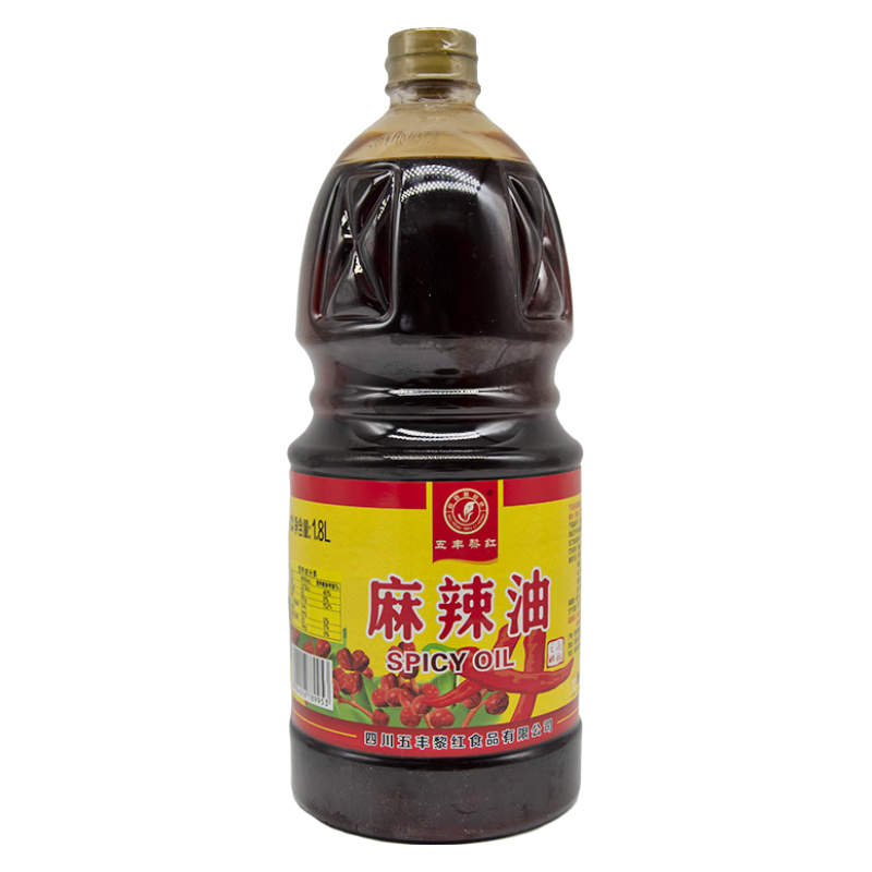 五豐黎紅【漢源館】四川五豐黎紅花椒油藤椒油麻辣油麻椒油1.8L 雅安漢源 黎紅麻辣油1.8L*1