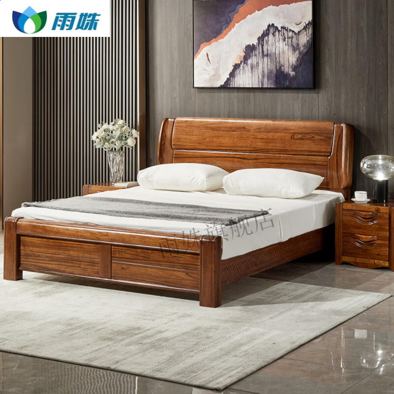 何健弓2021新款乌金木床全实木床 实木乌金木床双人1.8米主次卧1.