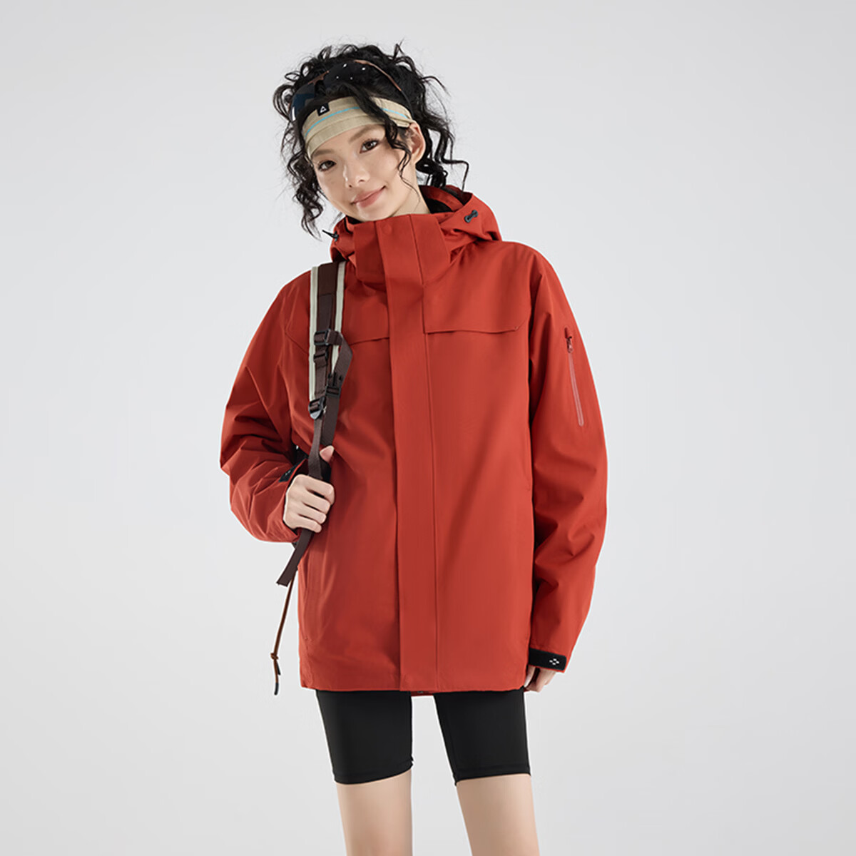 花花公子山系户外冲锋衣男女三合一可拆卸秋冬加厚防风防水登山保暖外套男 天光蓝三合一 4XL 200-220斤