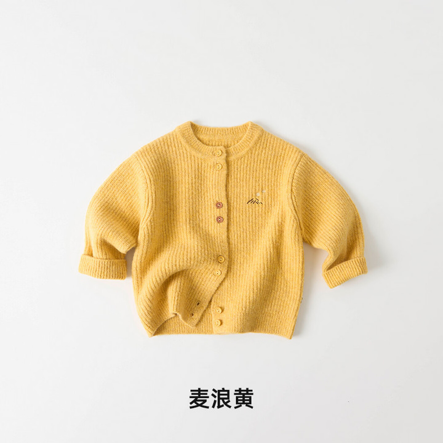 papa【亲子装】爬爬秋冬季男女宝宝毛衣多色针织开衫百搭保暖外套 黄色-儿童 80