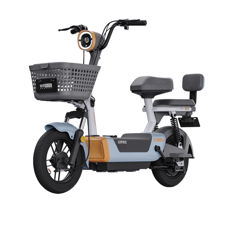 棒途哈啰电动车48v20ah铅酸电池电瓶车电动自行车a30-22粉彩蓝橙 2099