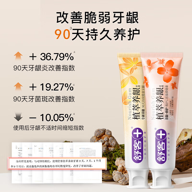 舒客【肖战同款】亮齿白牙膏 美白去黄去渍清新口气 120g新老包装随机 植萃舒敏套装买一赠一（到手8件560g）