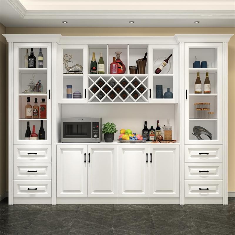 欧式餐厅柜边柜餐柜组合多功能定制酒柜 款七:长2860*宽420*高2170mm