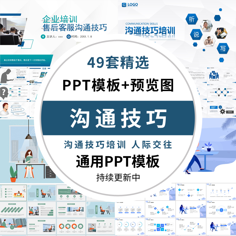 沟通能力技巧培训企业职场员工销售客服人际关系处理课件ppt素材