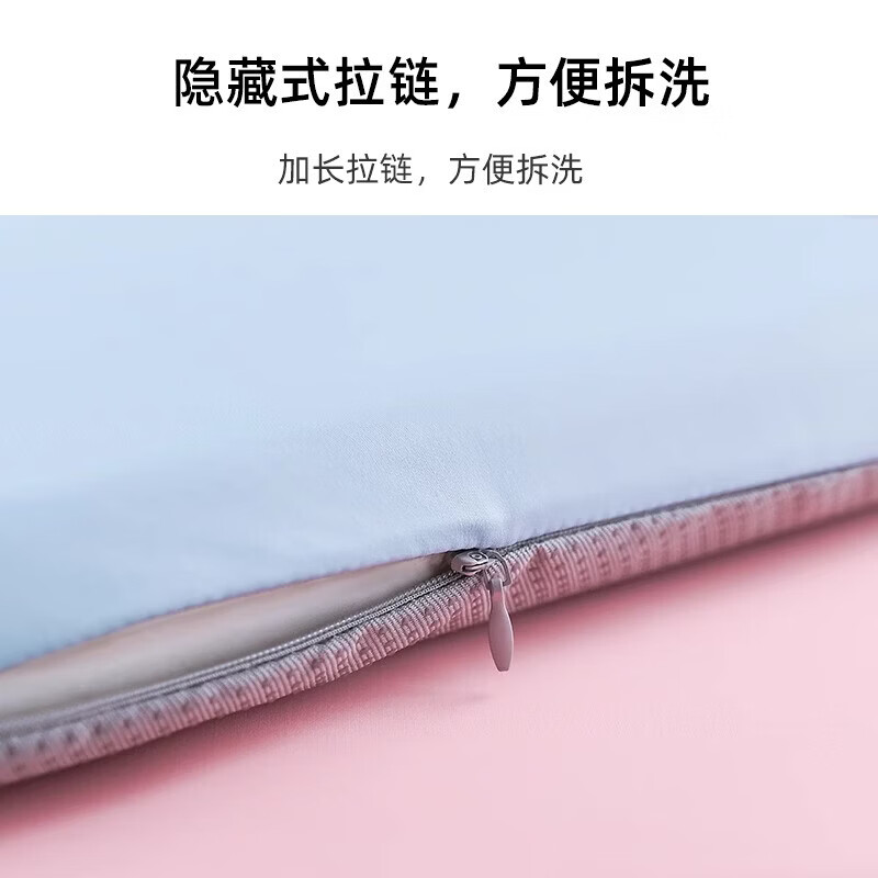 【优选百货】记忆海绵家居儿童爬行垫学生办公室坐垫屁股椅子汽车 藏青色丝滑亲肤坐垫【双面防滑+可拆卸】 40*40cm