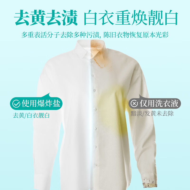 皇宇爆炸盐彩漂粉衣服去黄去渍去污增白神器漂白剂