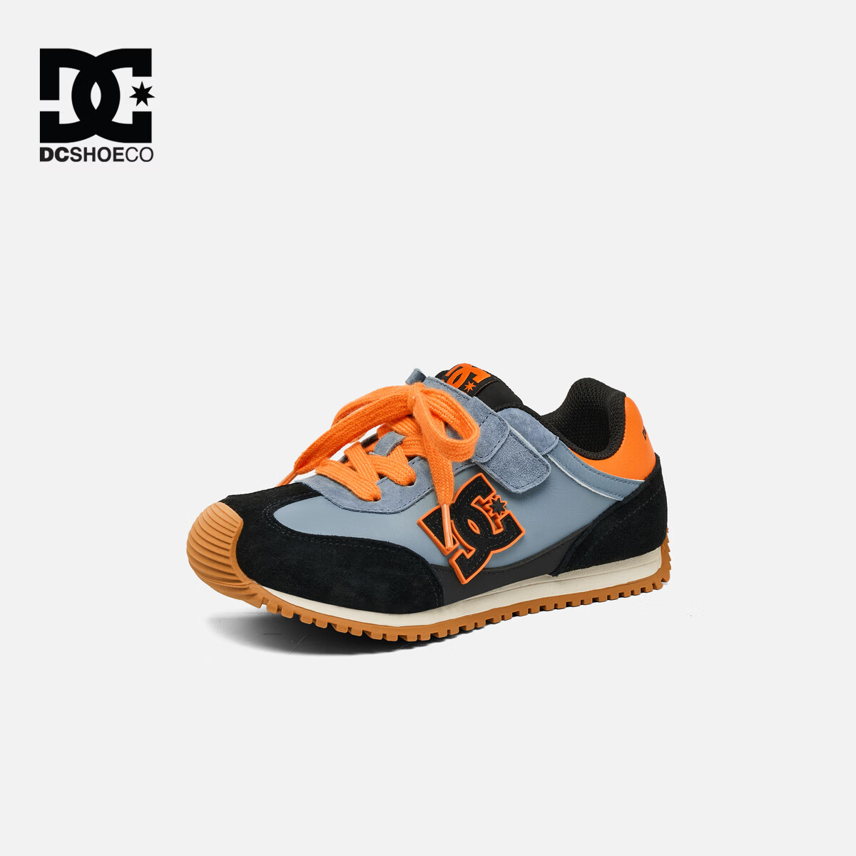 DCSHOES CAS Prince童鞋儿童休闲鞋2026新款中大童运动鞋百搭潮流板鞋9 雾蓝橙 37 码 适合脚长(228-232mm)