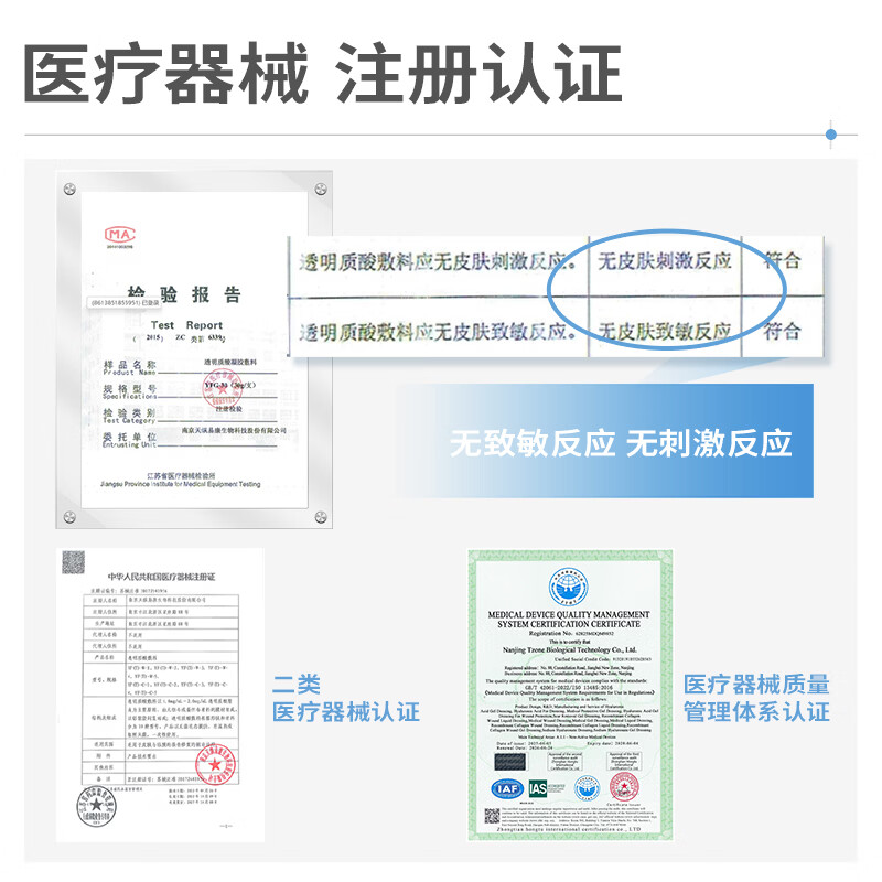 益肤【械字号】医用透明质酸敷料微创术后炎症痤疮皮炎湿疹非面膜蓝膜 2片