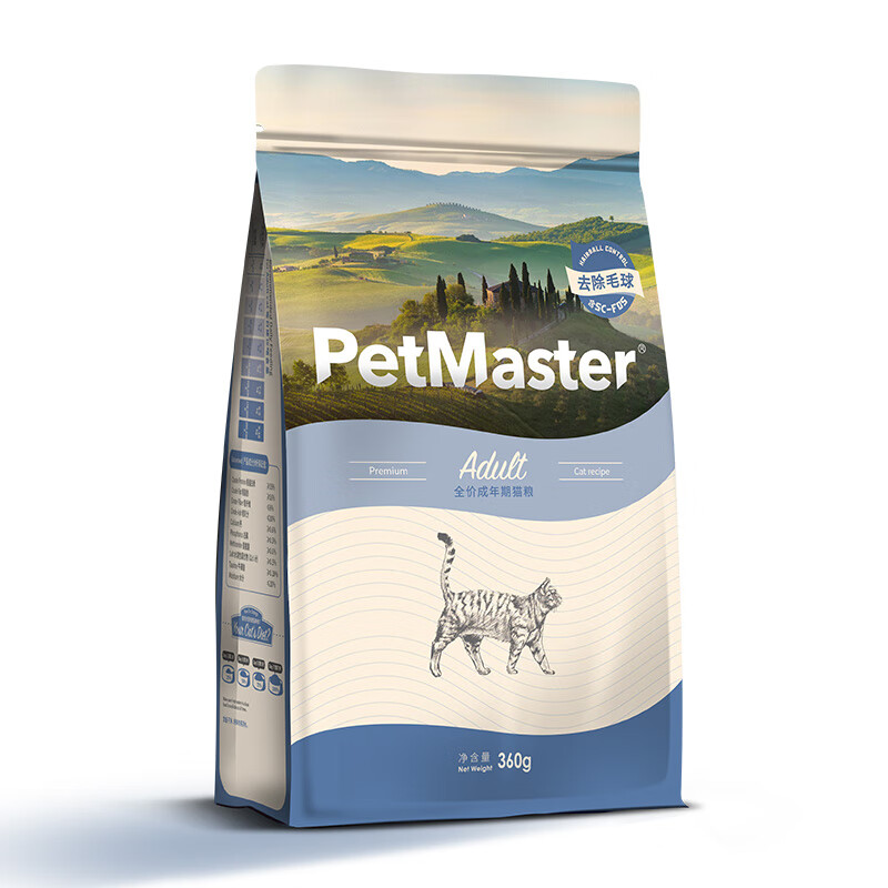 佩玛思特PetMaster 宠物猫粮 成猫及去毛球 360g