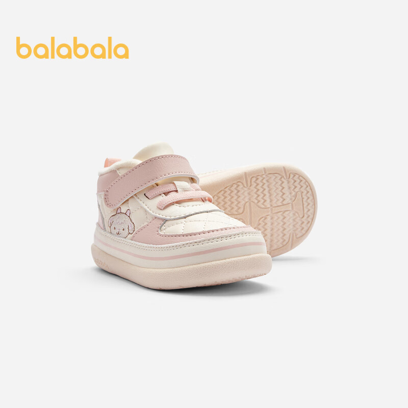 巴拉巴拉学步鞋婴儿鞋加绒女童鞋秋冬新鞋子