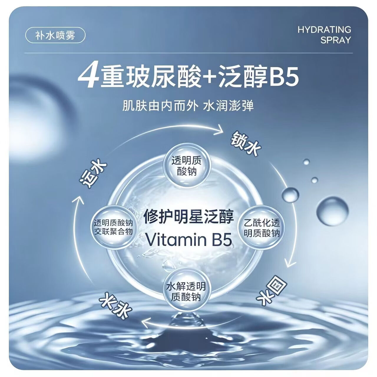 JEVAZIN花萃养颜保湿喷雾补水舒缓提亮面部爽肤水植萃萃取面部湿敷化妆水