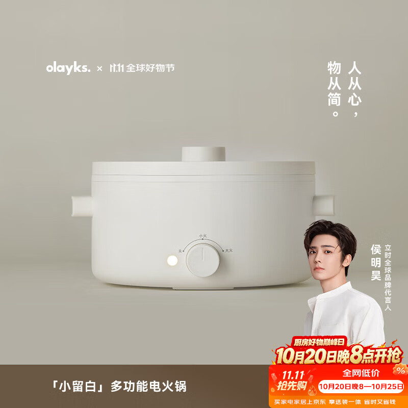 olayks 欧莱克 OLK-01-06 多用途锅 2L 白色
