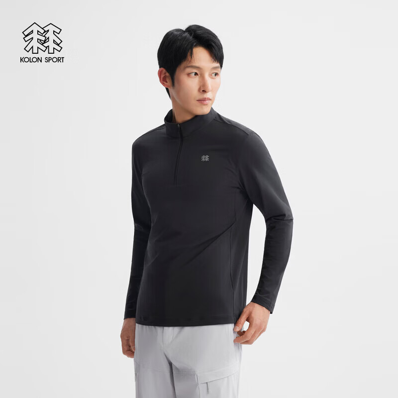 KOLON SPORT/可隆户外吸湿速干T恤 男士S-FUNCTIONAL半拉链长袖T恤