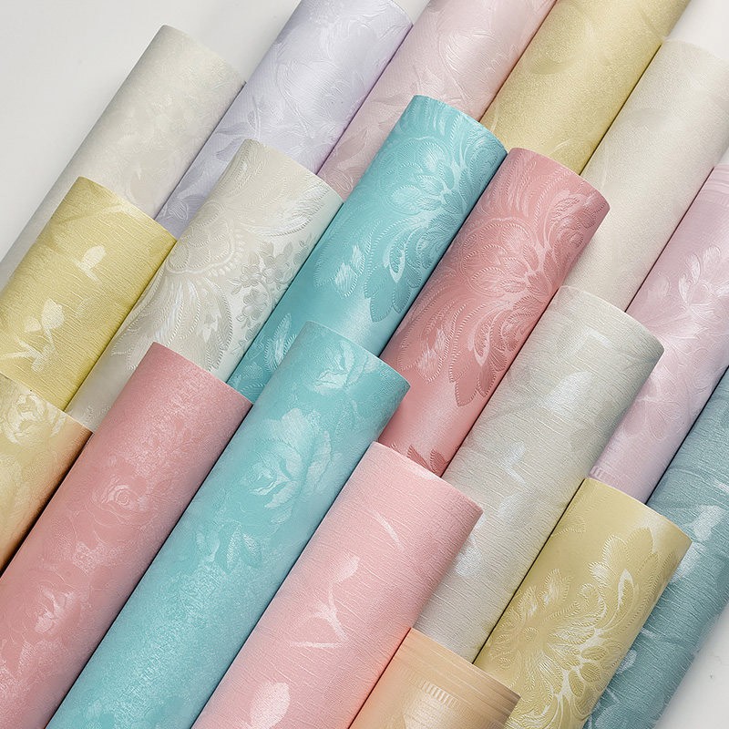 卧室客厅宿舍背景贴纸房间墙面装饰床头墙贴纸翻新背景 粉色连理花