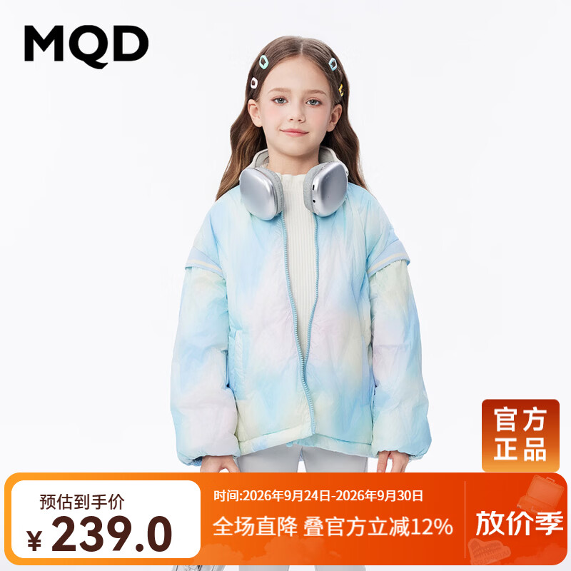 马骑顿棒球领羽绒服 花色 110