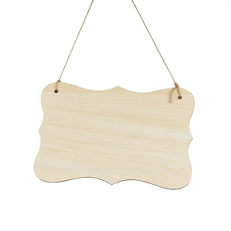 dzq壹朵森空白木质挂牌幼儿园植物园diy提示牌双面创意标识牌雕刻木牌