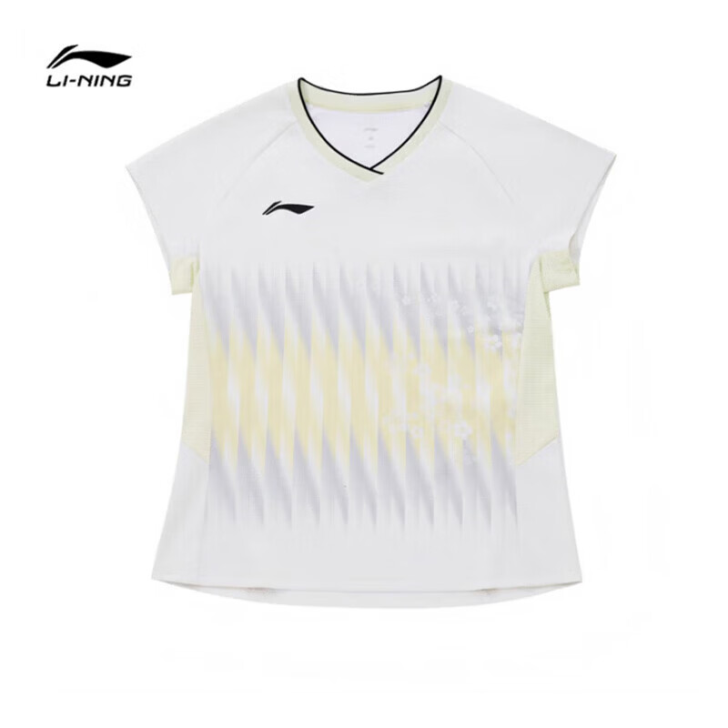 李宁（LI-NING）志田千阳羽毛球服短裙文化衫速干透气马来西亚大师赛大赛服上衣 淡水绿【球迷版女款上衣】 AAYW210-7 L