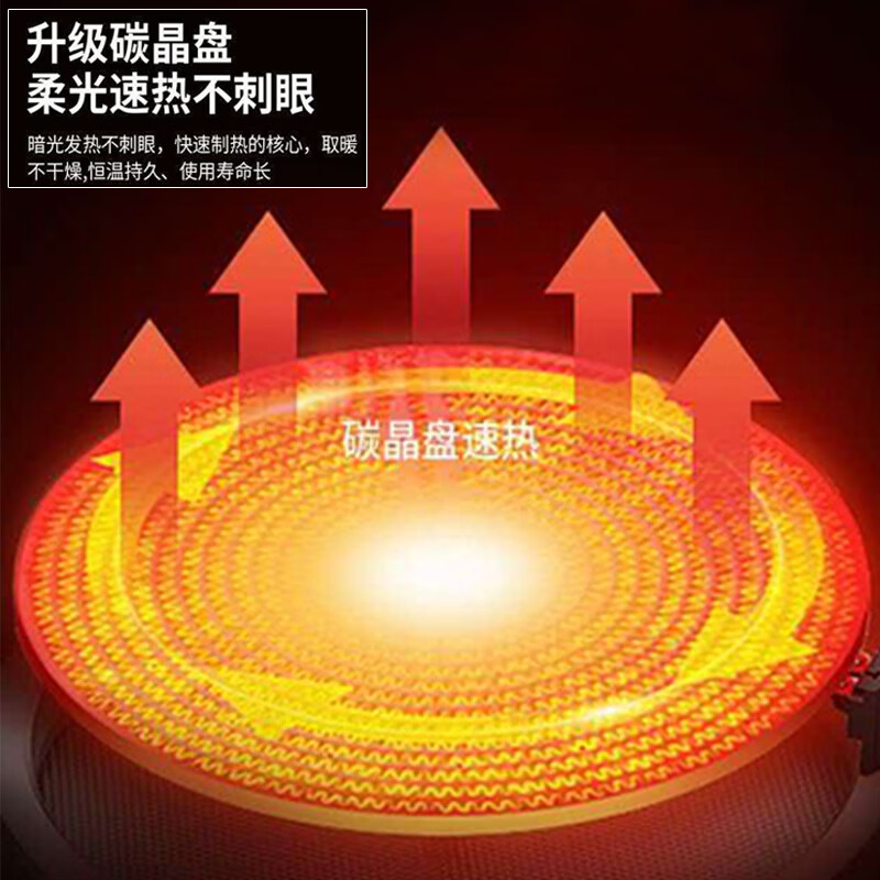 志高(CHIGO) 小太阳电暖器家用取暖器新款鸟笼取暖器烤火炉暖脚小型节能电暖气宿舍办公速热 经典款1000W【碳晶盘无极调温】倾倒断电