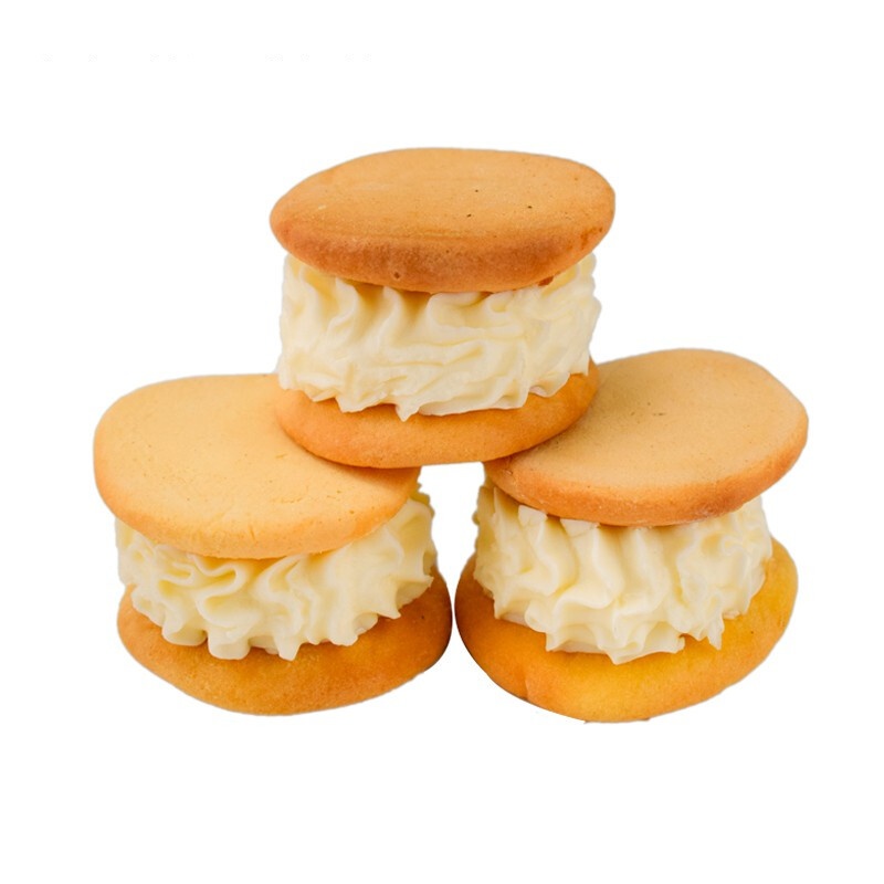 虎钢馋笑脸娃娃头硬黄奶油夹心蛋糕老式传统儿时笑脸糕点小时候的零食