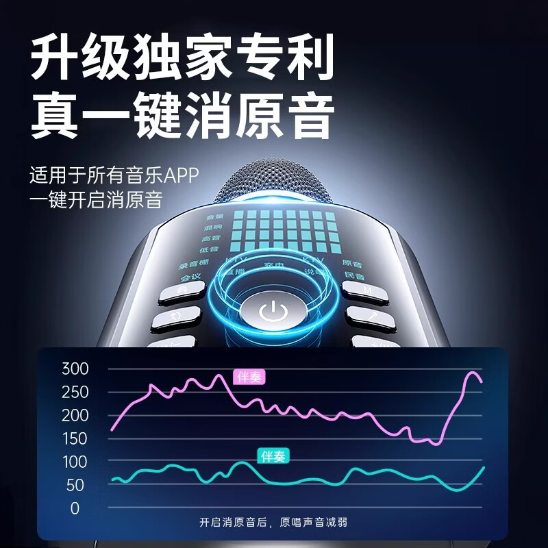 金运(KINYO)H9话筒音响一体麦克风户外家用K歌音箱卡拉ok声卡唱歌家庭ktv神器 【H9 K歌直播麦】声卡音响一体麦克风