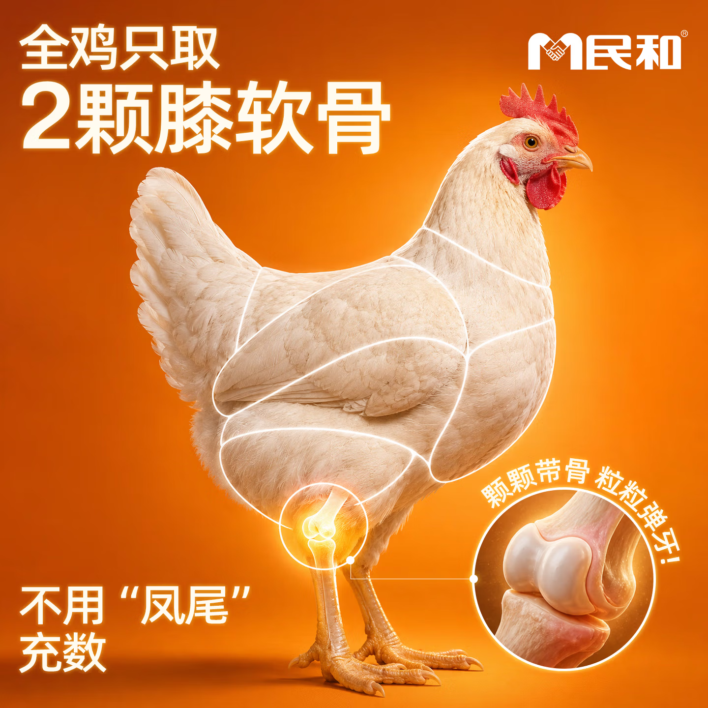 民和奥尔良战斧鸡腿炸鸡烧烤软嫩多汁空气炸锅半成品美食鸡腿食材小食 劲脆掌中宝150g*8包