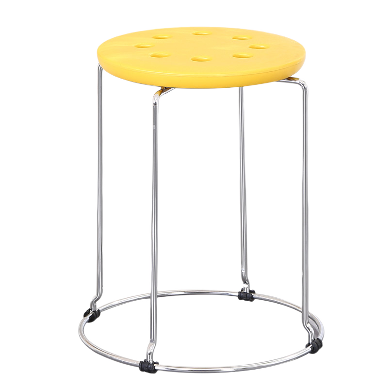 和大人 凳子塑料凳子加厚圆凳子钢筋凳 简约时尚凳套凳 蓝色