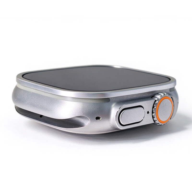 达睿光适用AppleWatchUltra1/2/3/4/合金边框二强高透玻璃钢化膜苹果手表原机边框保护膜/分体49mm 黑色框膜一体 Ultra1/2/3/4(49mm表盘)