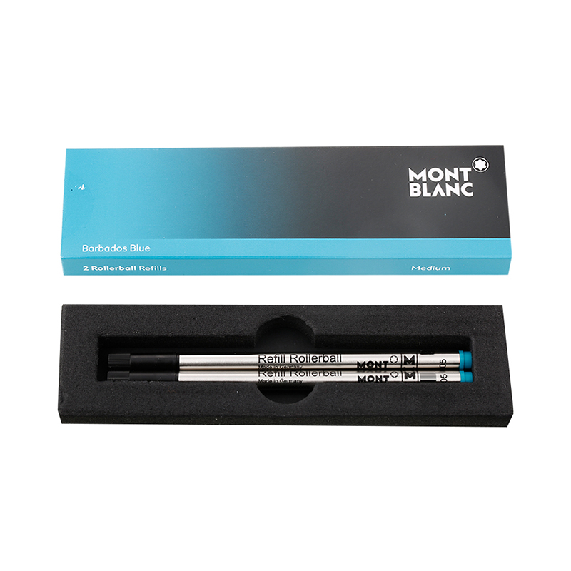 万宝龙montblanc 大班163签字笔笔芯巴多斯蓝2支装m尖128237礼物