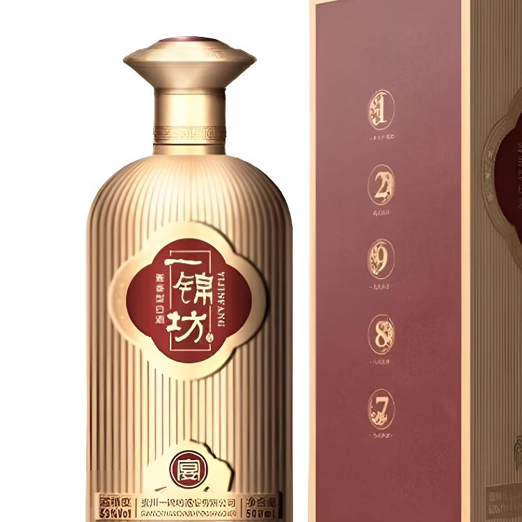 一锦坊酱香坤沙酒 53度 500ml 口粮酒 纯粮食酒 宴酒礼盒装 500%vol 500mL 6盒