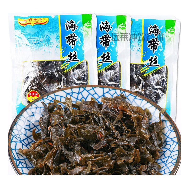 邦晖嘉春明海带丝小包青岛特产干海带即食香辣咸菜80后怀旧零食80 一