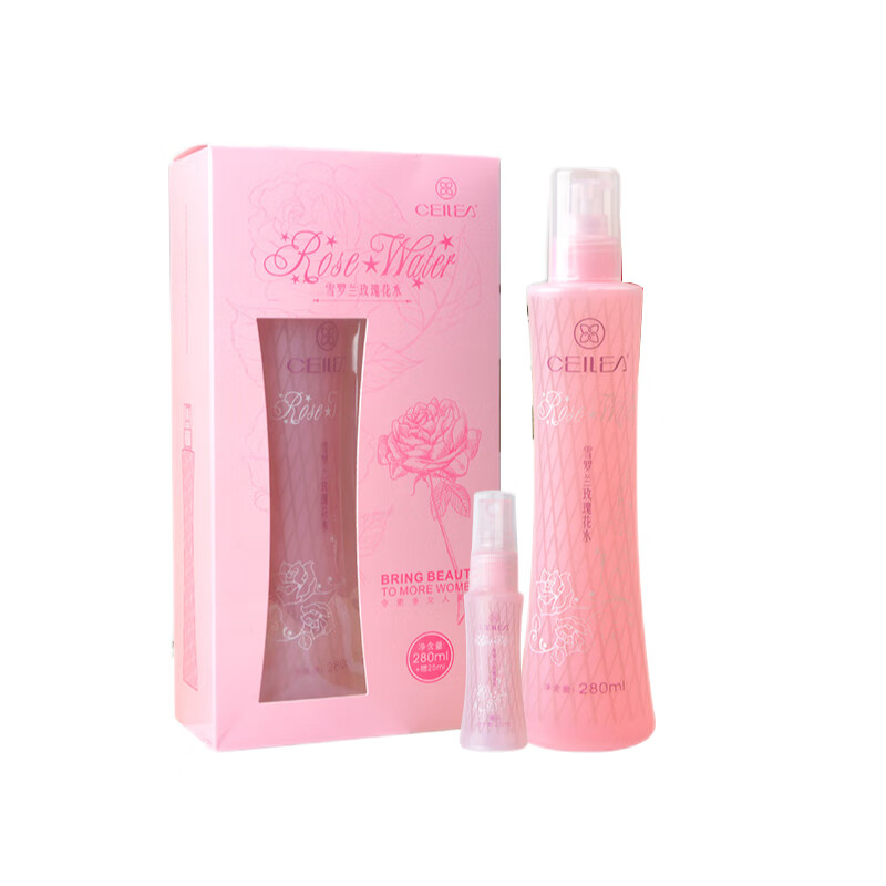 【官方直营店】雪罗兰CEILEA玫瑰补水系列玫瑰锁水化妆品   雪罗 玫瑰水280ml两套礼盒