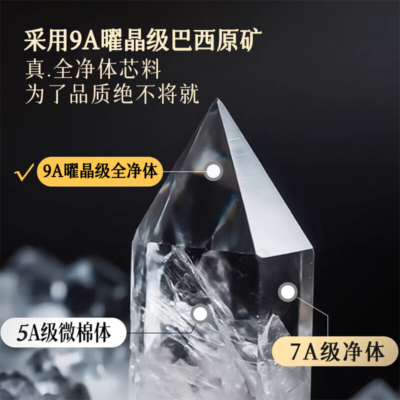 珍藏级天然白水晶手串本命年转运珠男女情侣手链送女友生日礼物 9A曜晶级全净体 约6mm（一物一证）