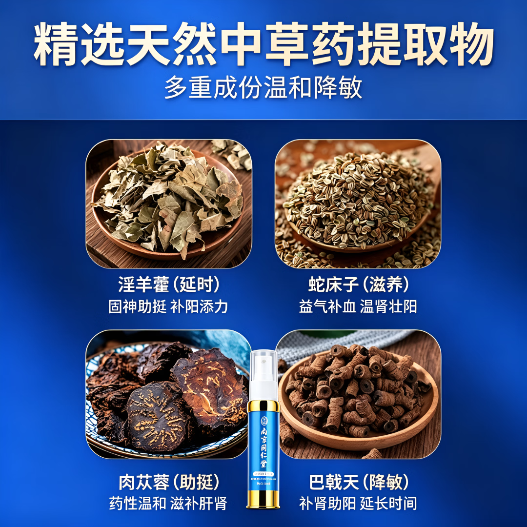 南京同仁堂延时喷剂男士延时喷雾神油持久不麻羊淫藿提取物同仁堂小蓝瓶延时 南京同仁堂蓝瓶10ml-加强版 一物一码,扫码核验,拒绝仿品