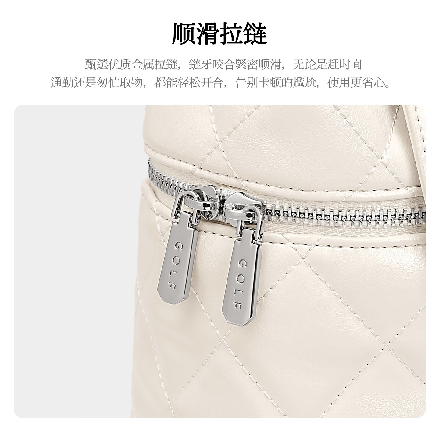 高尔夫(GOLF)双肩包女士旅行背包大容量学生书包休闲运动时尚电脑背包【Q】 款式11-米白色