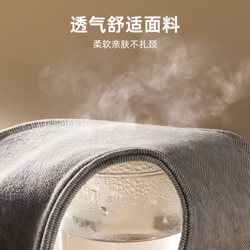 FANCYCHIC升级棉质带兜颈椎护脖套小围脖披肩秋冬防寒热敷护颈带保暖四季 【升级带兜·便携防寒】肤色 均码